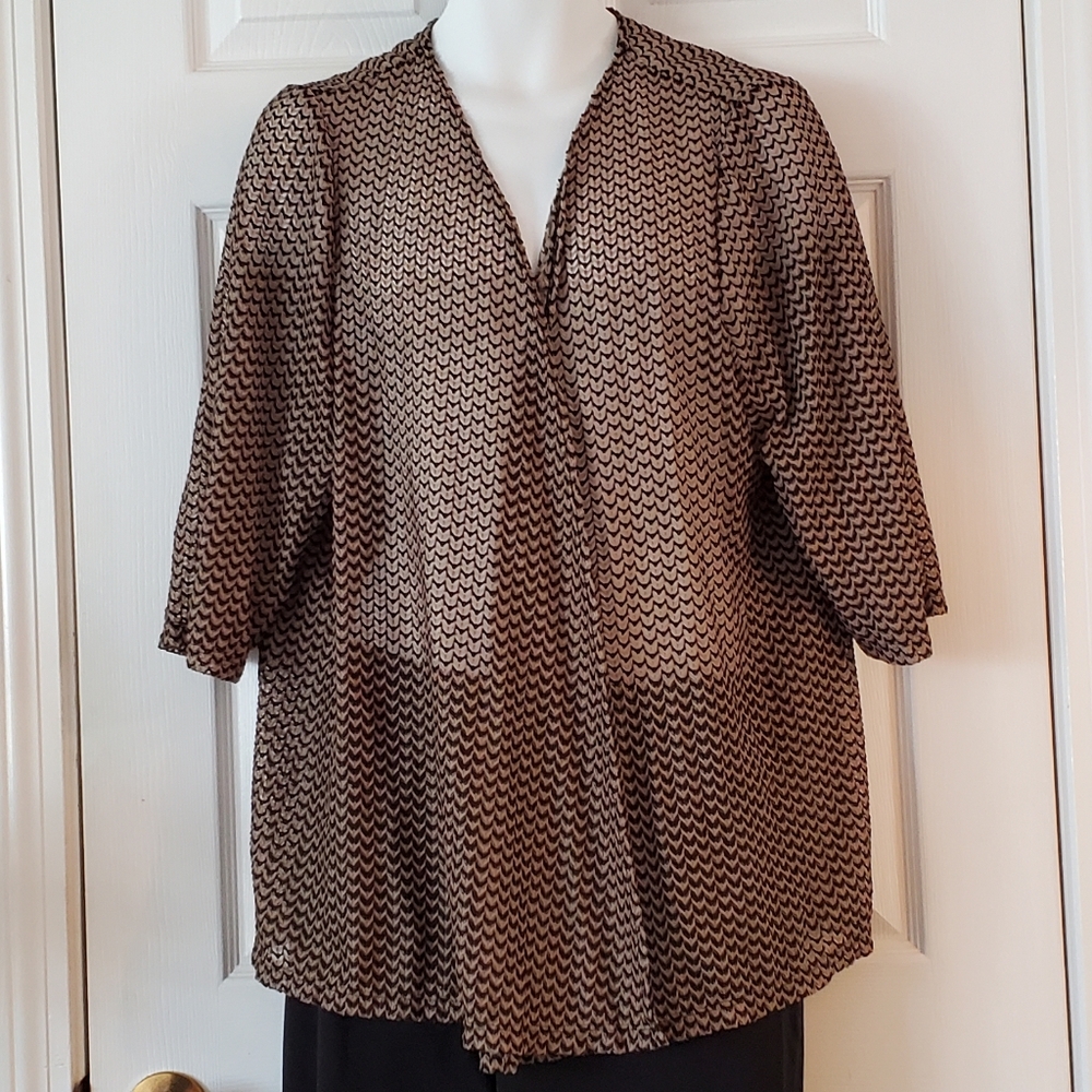 Plus Size Sheer Overshirt